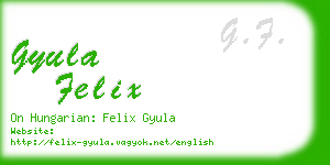 gyula felix business card